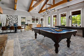 Billiards table & shuffleboard